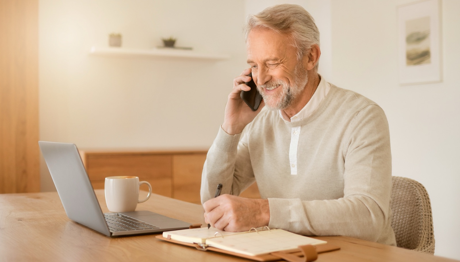 Smiling patient in Johnstown NY calling Dunlap Family Dentistry to schedule an appointment.
